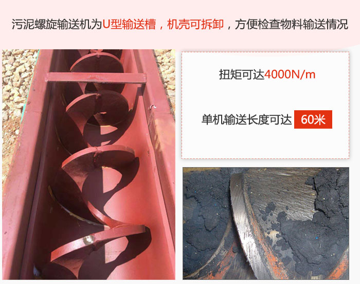 汙泥绿巨人黄色免费网站采用U型輸送槽，機殼可拆卸，方便檢查物料輸送情況。